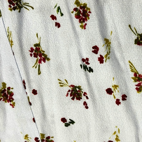 Aritzia Sunday Best Rachel Dress Light Blue Floral Sweetheart Puff Sleeve Size m - Picture 10 of 12